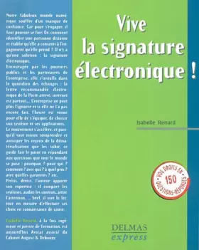 Couverture du produit · Vive la signature électronique