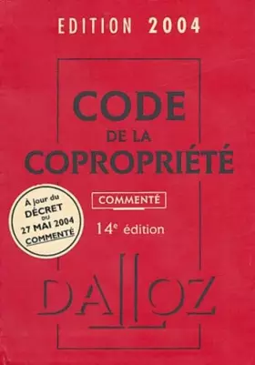Couverture du produit · Code de la copropriété 2004