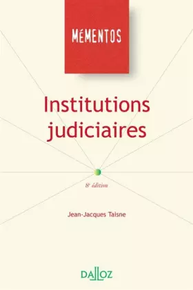 Couverture du produit · Institutions judiciaires - 8e éd.
