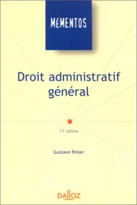 Couverture du produit · Droit administratif général