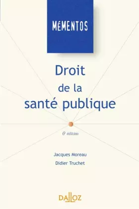 Couverture du produit · Droit de la santé publique
