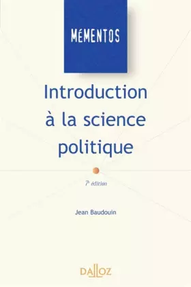 Couverture du produit · Introduction à la science politique