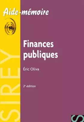 Couverture du produit · Finances publiques