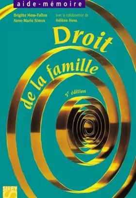 Couverture du produit · Droit de la famille
