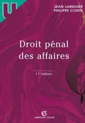 Couverture du produit · Droit pénal des affaires