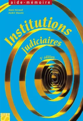 Couverture du produit · Institutions judiciaires