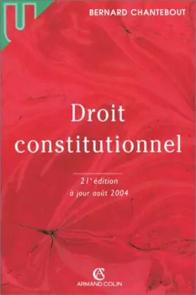 Couverture du produit · Droit constitutionnel
