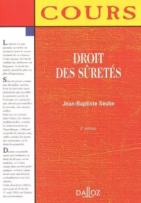 Couverture du produit · Droit des sûretés