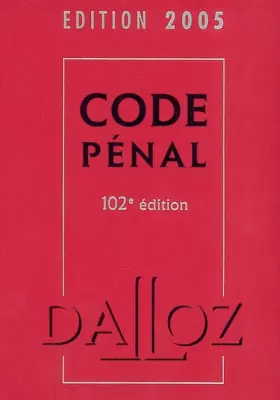 Couverture du produit · Code Pénal