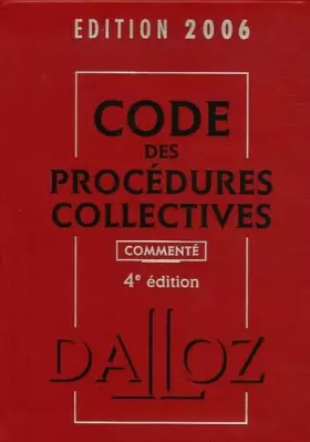 Couverture du produit · Code des procédures collectives 2006: Commenté