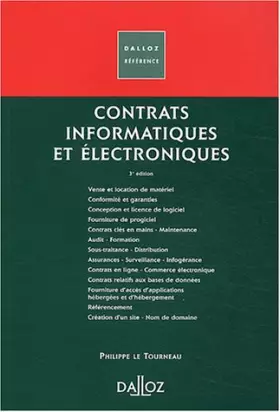 Couverture du produit · Contrats informatiques et électroniques