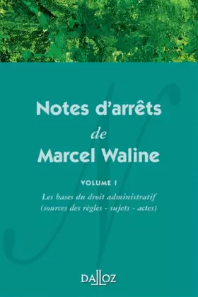Couverture du produit · Notes de jurisprudence de M. Waline