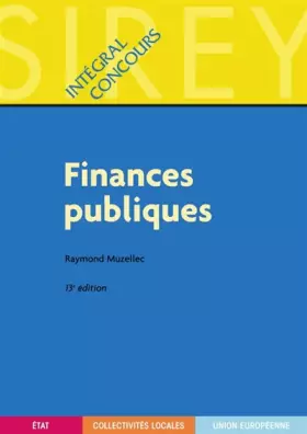 Couverture du produit · Finances publiques
