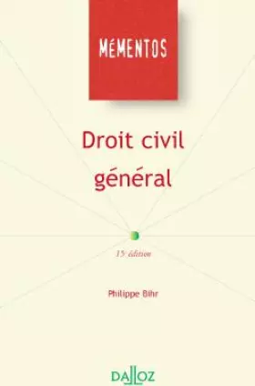 Couverture du produit · Droit civil général