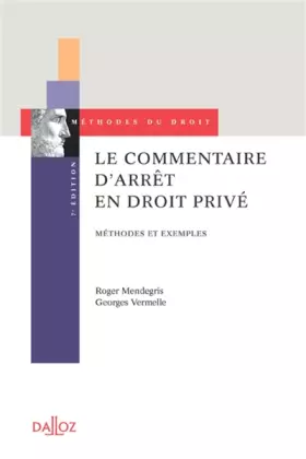 Couverture du produit · Le Commentaire d'arrêt en droit privé