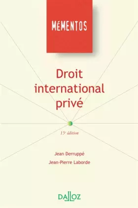 Couverture du produit · Droit international privé