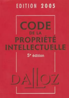 Couverture du produit · Code de la propriété intellectuelle 2005