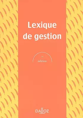 Couverture du produit · Lexique de gestion