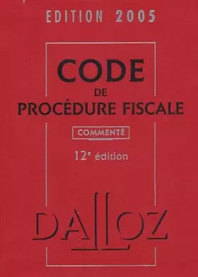 Couverture du produit · Code de procédure fiscale 2005