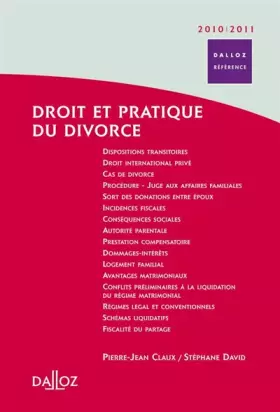 Couverture du produit · Droit et pratique du divorce 2010/2011 - 1ère éd.: Dalloz Référence