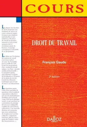 Couverture du produit · Droit du travail