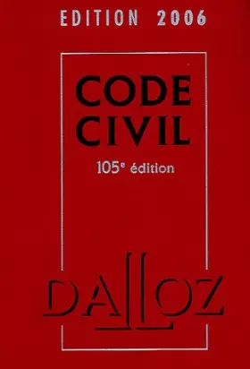 Couverture du produit · Code Civil : Edition 2006