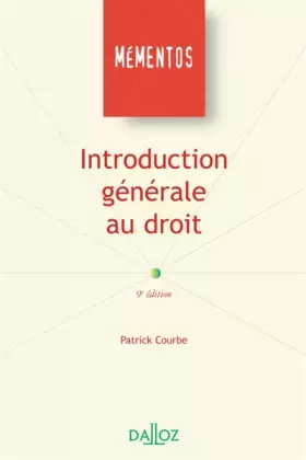 Couverture du produit · Introduction générale au droit