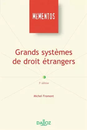 Couverture du produit · Grands systèmes de droit étrangers - 5e éd.