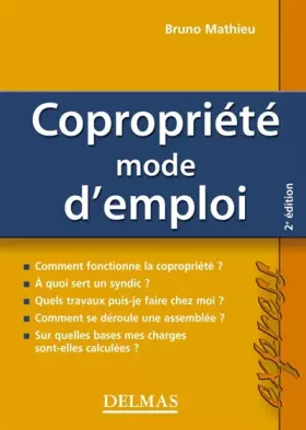 Couverture du produit · Copropriété, mode d'emploi