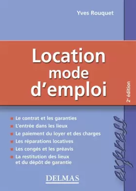 Couverture du produit · Location, mode d'emploi