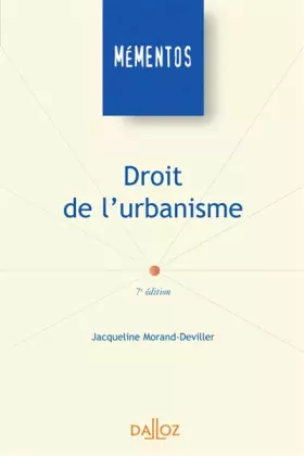 Couverture du produit · Droit de l'urbanisme
