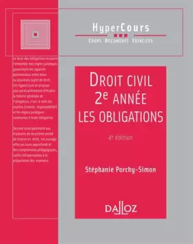 Couverture du produit · Droit civil 2e année : Les obligations