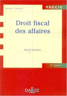 Couverture du produit · Droit fiscal des affaires