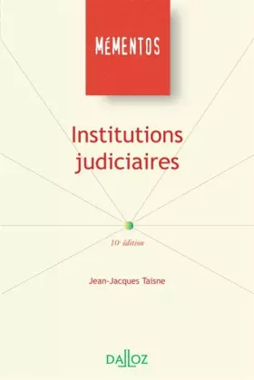 Couverture du produit · Institutions judiciaires