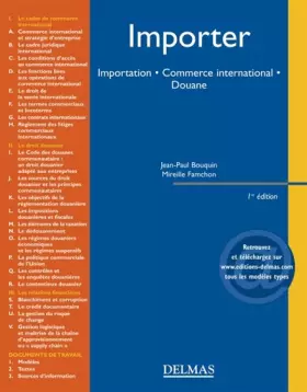 Couverture du produit · Importer : Importation, Commerce international, Douane