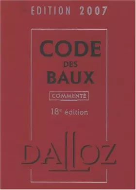 Couverture du produit · Code des baux: Edition 2007