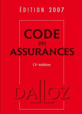 Couverture du produit · Code des assurances