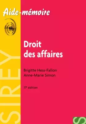 Couverture du produit · Droit des affaires