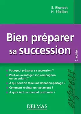 Couverture du produit · Bien préparer sa succession
