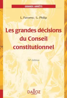 Couverture du produit · Les grandes décisions du Conseil constitutionnel