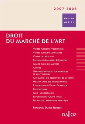 Couverture du produit · Droit du marché de l'art