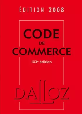 Couverture du produit · Code de commerce
