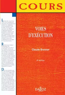 Couverture du produit · Voies d'exécution