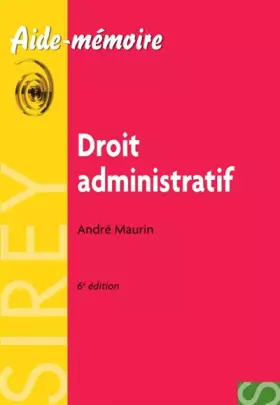 Couverture du produit · Droit administratif