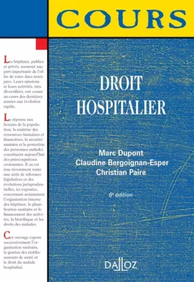 Couverture du produit · Droit hospitalier