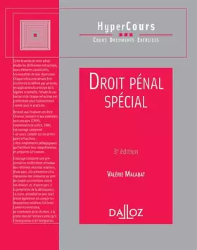 Couverture du produit · Droit pénal spécial