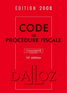 Couverture du produit · Code de procédure fiscale commenté
