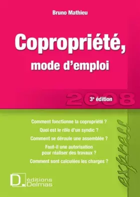 Couverture du produit · Copropriété, mode d'emploi 2008