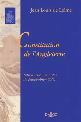 Couverture du produit · Constitution de l'Angleterre - Réimpression de l'édition de 1822