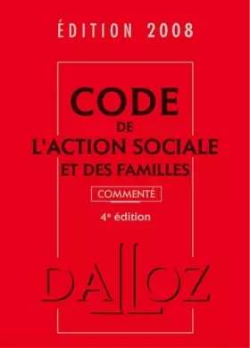 Couverture du produit · Code de l'action sociale et des familles commenté